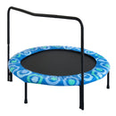 Joy Children's Trampoline With Handrails For Indoor And Outdoor Fun - Blue