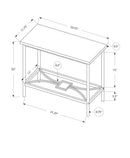 Accent Side Table, Narrow, Small, 2 Tier, Elegant Design