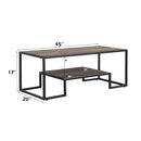 Idella - Coffee Table - Rustic Oak & Black