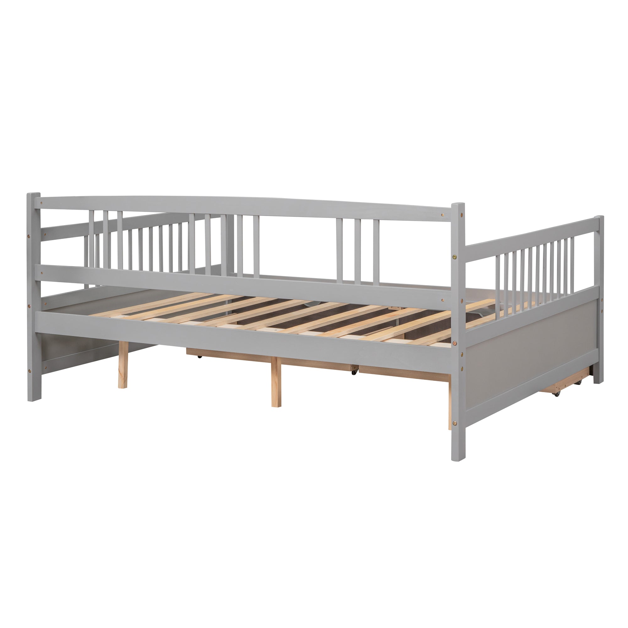 Full Size Daybed Wood Bed with Two Drawers,Gray(OLD  SKU:LP000058AAE) - Atlantic Fine Furniture Melbourne FL