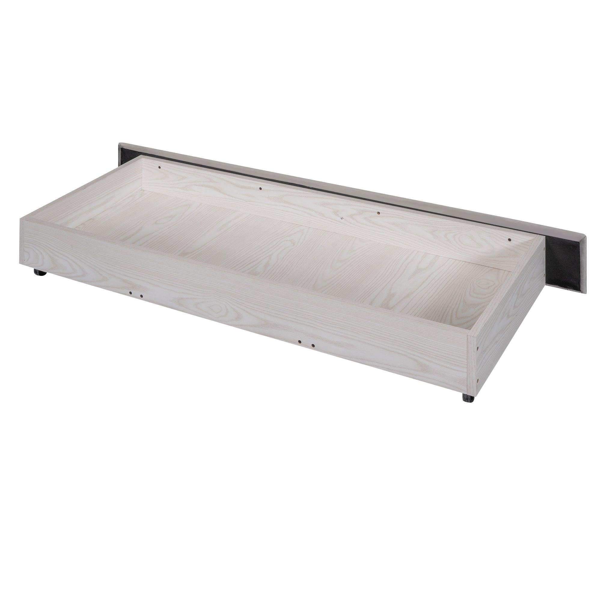 Queen Size Storage Bed Velvet Upholstered Platform Bed with a Big Drawer - Gray - Atlantic Fine Furniture Melbourne FL
