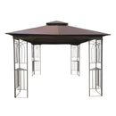 Patio Gazebo Tent With Ventilated Double Roof And Mosquito Net