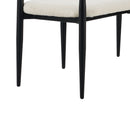 Modern Upholstered Loveseat Settee With Iron Frame