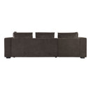 Modern L Shaped Sectional Sofa With Chenille Upholstery And Wooden Storage