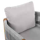 Outdoor Dining Chairs With Rope Handles (Set of 2)