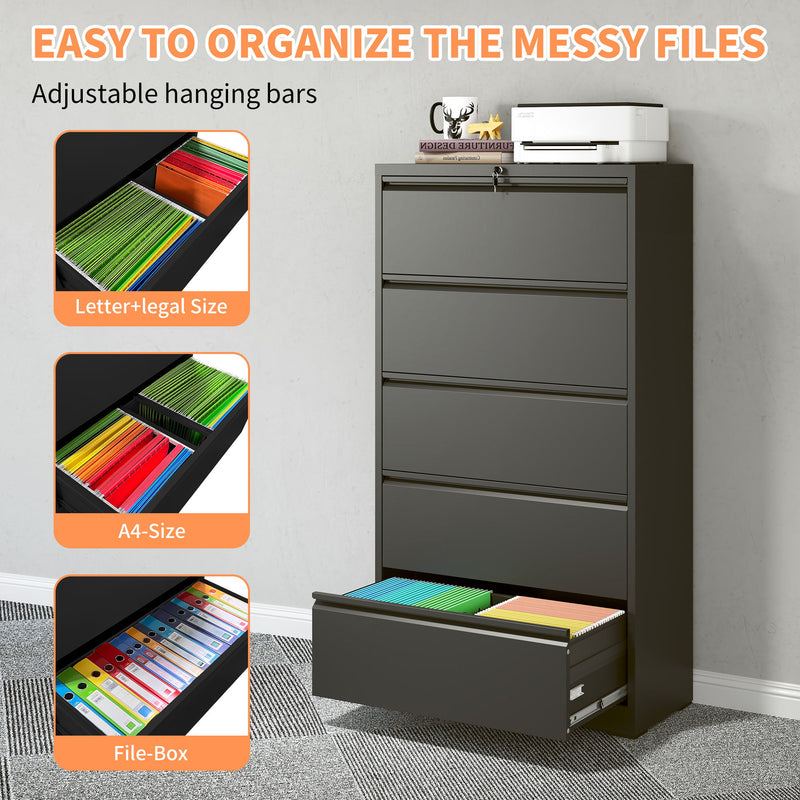 Premium Drawer Metal Lateral File Cabinet With Lock