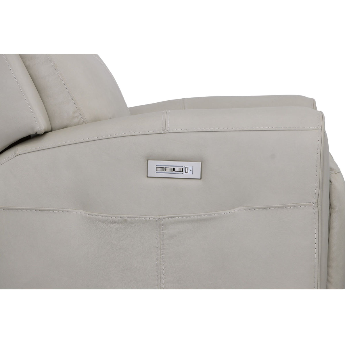 Barnett - Power Recliner With Power Headrest & Lumbar - Timber
