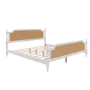 Traditional Style Rattan Bed Frame, No Box Spring Needed