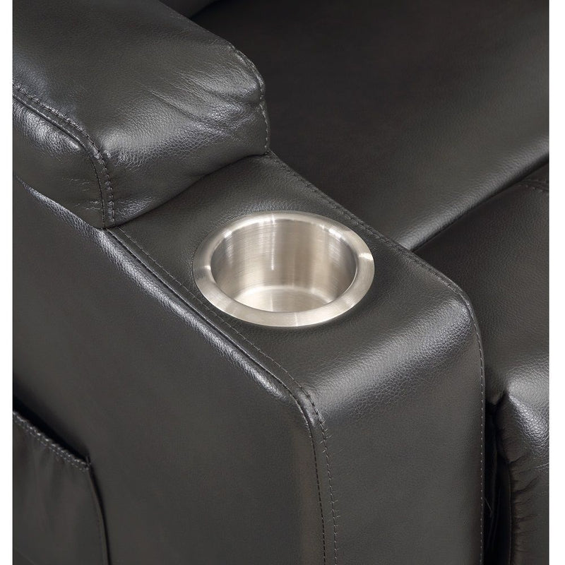 Seat Construction: Pocket Coil Tight Seat & Back Cushion Power Lift 2 Cup Holders Included Cushion Thickness: 6"