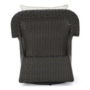 Amaya - Outdoor Swivel Rocker Chair With Water Resistant Cushions - Brown / Beige