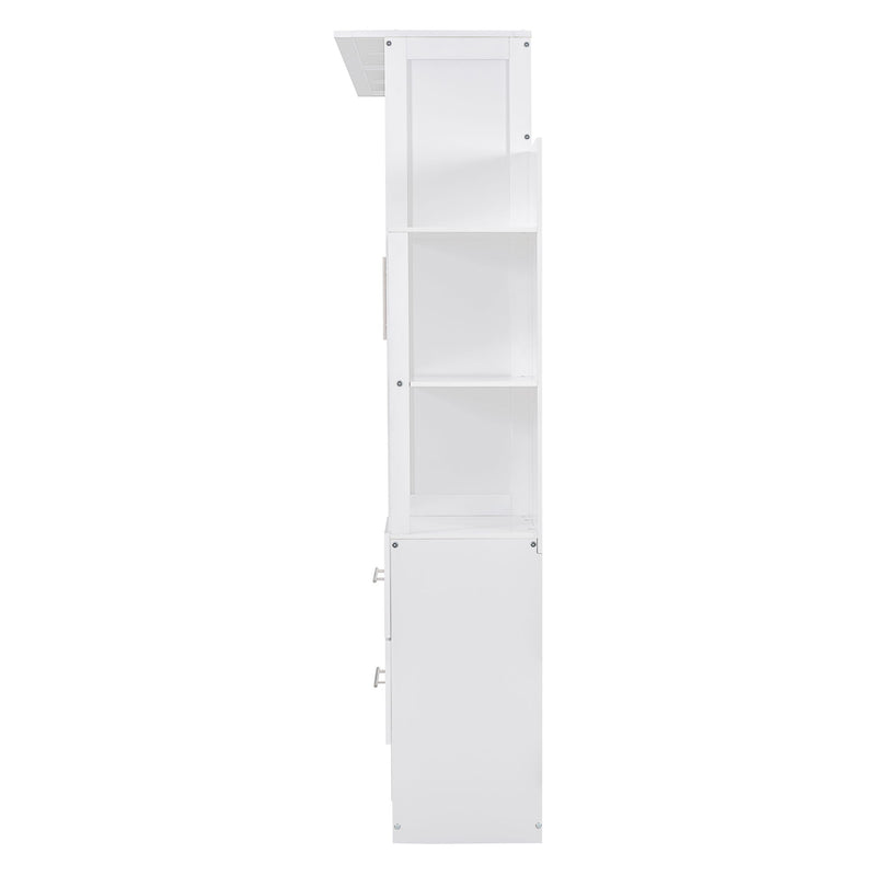 Murphy Wall Bed With LED Lights, Shelves And Drawers
