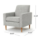 Nebulize - Upholstered Fabric Club Chair With Button Tufted And Square Off Arm And Back