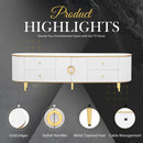 Modern TV Stand With 4 Drawers And 1 Cabinet