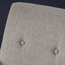 Contemporary Club Chair With Nailhead Trim Fabric And Birch Wood Legs