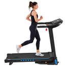 Incline Treadmill For Running & Walking, Hydraulic System Auto Folding With Type C & USB Charge For Android, 10Mph, Bluetooth Speaker - Black
