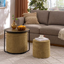 Multi Functional Ottoman And Table Set With Drum Stool