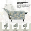 Push Back Upholstered Recliner Armchair