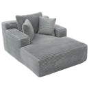 Modern Full Compressed Chaise Lounge Sofa Bed With Removable Pillows
