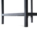 Industrial Style Storage Side Table With Iron Frame - Dark Oak