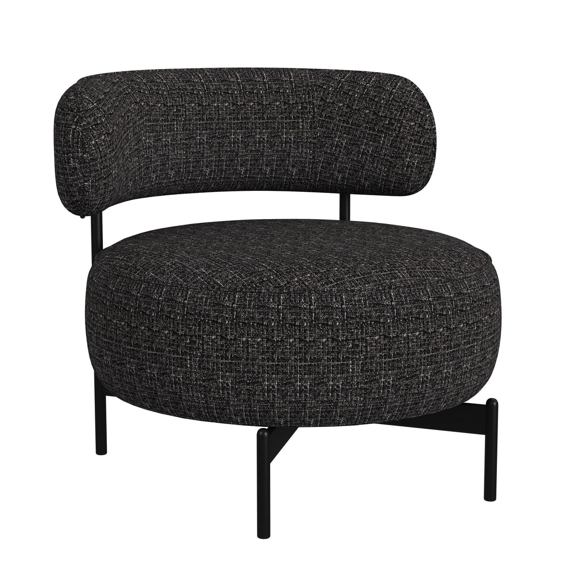 Antonia Swivel Chair in Heron Black by Elements International