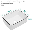 Modern European Style Ceramic Rectangular Vessel Bathroom Sink