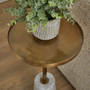 Hamilton - Accent Table - Gold / White