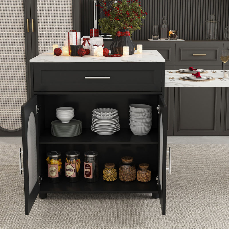 Expandable Kitchen Island With Power Outlet