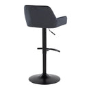 Daniella - Contemporary Adjustable Barstool With Swivel With Rounded T Footrest (Set of 2)