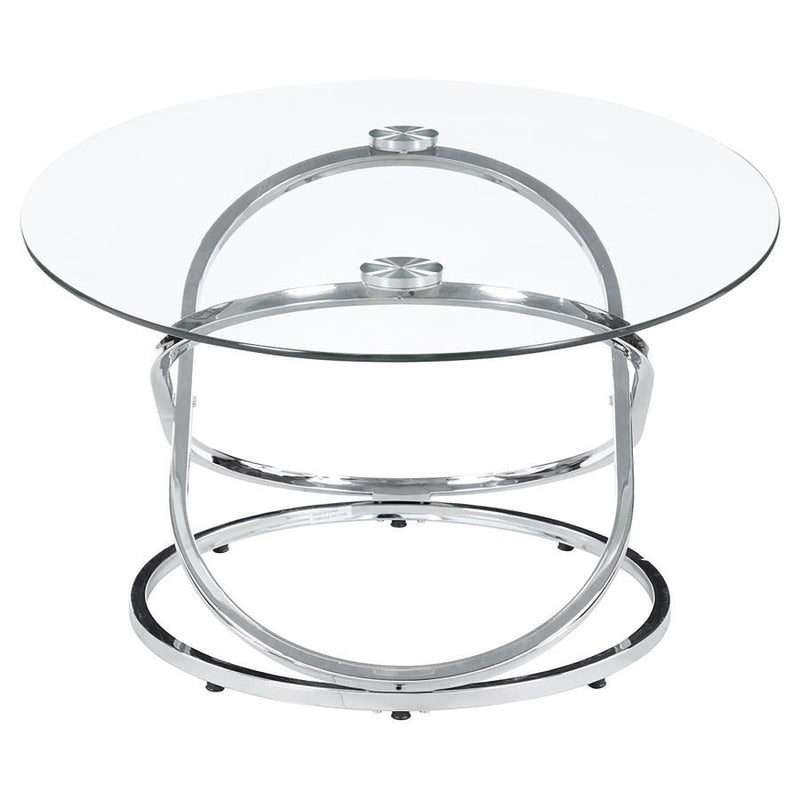 Warren - 3 Piece Occasional Set - Chrome And Clear