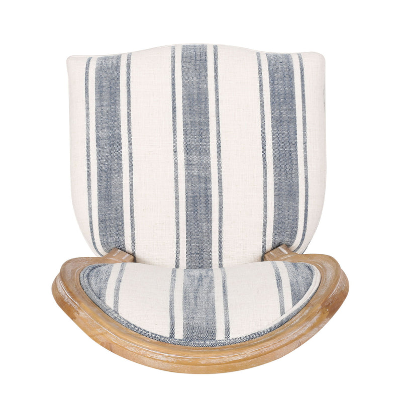 French Country Inspired Dining Chair With Iconic Round Backrest