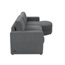 Modern L-Shaped Sectional Sofa With Curved Chaise, USB Ports, And Side Storage Pockets