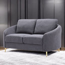 Yuina - Loveseat - Gray Linen - Atlantic Fine Furniture Inc