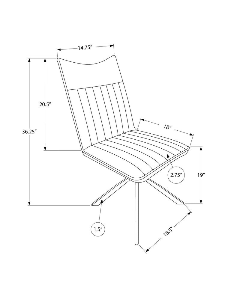 Dining Chair, Side, Upholstered For Dining Room, Modern