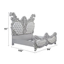 Valkyrie - Eastern King Bed - PU, Light Gold & Gray Finish - Atlantic Fine Furniture Inc