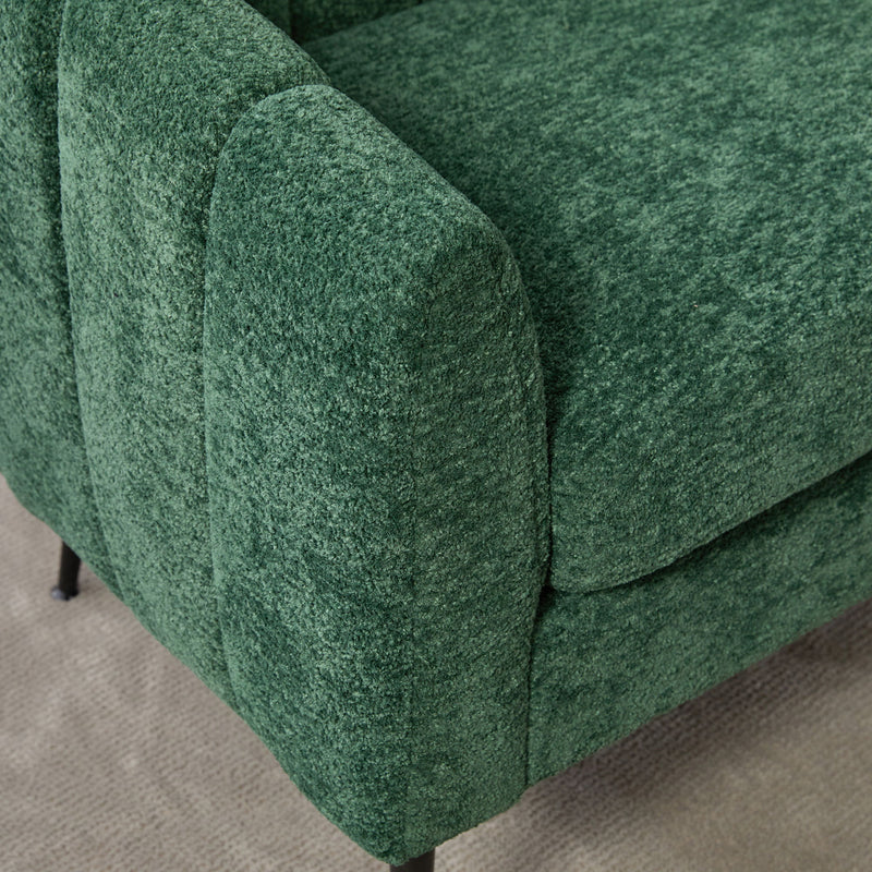 Glam Mini Loveseat, Accent Couch - Green