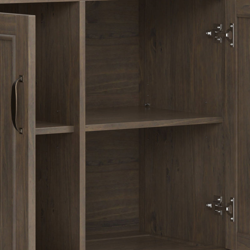 Lev - Wide Storage Cabinet - Smoky Brown