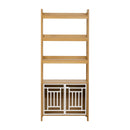 Modern Furniture Style 2 In 1 Pet Friendly Dog Crate Ladder Bookcase - Ancient Oak