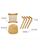 Solid Wood Slat Back Windsor Chair (Set of 2)