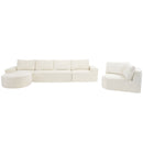 U-Shaped Oversized Modular Cloud Sectional Sofa With Deep Seat For Living Room