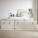 Modern Chenille Upholstered Sectional Sofa Couch Set With 6 Pillows,Free Combination