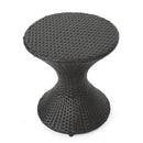 Highest Quality Wicker Hourglass Shaped Side Table - Brown Multi