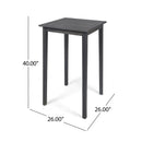 Outdoor Minimalist Acacia Wood Square Bar Table