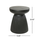 Outdoor Side Table - Matte Black