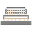Twin or Double Twin Daybed with Trundle,Gray