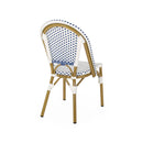 Outdoor Rattan And Aluminum French Bistro Chairs Set