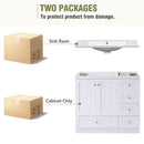 Shaker Free Standing Bathroom Vanity Cabinet With Sink, Soft Close Drawers, Soft Close Doors