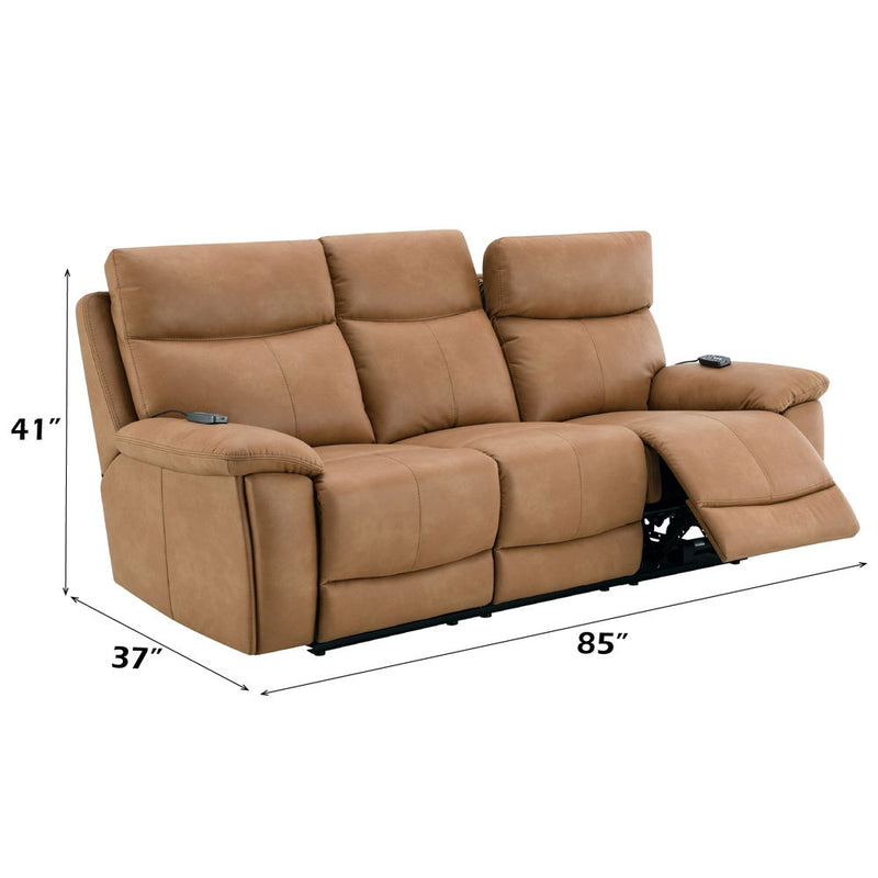 Chavis - Power Motion Sofa With USB & Power Headrest - Brown