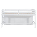 Loft Bed With 4 Drawers, Underneath Cabinet And Shelves