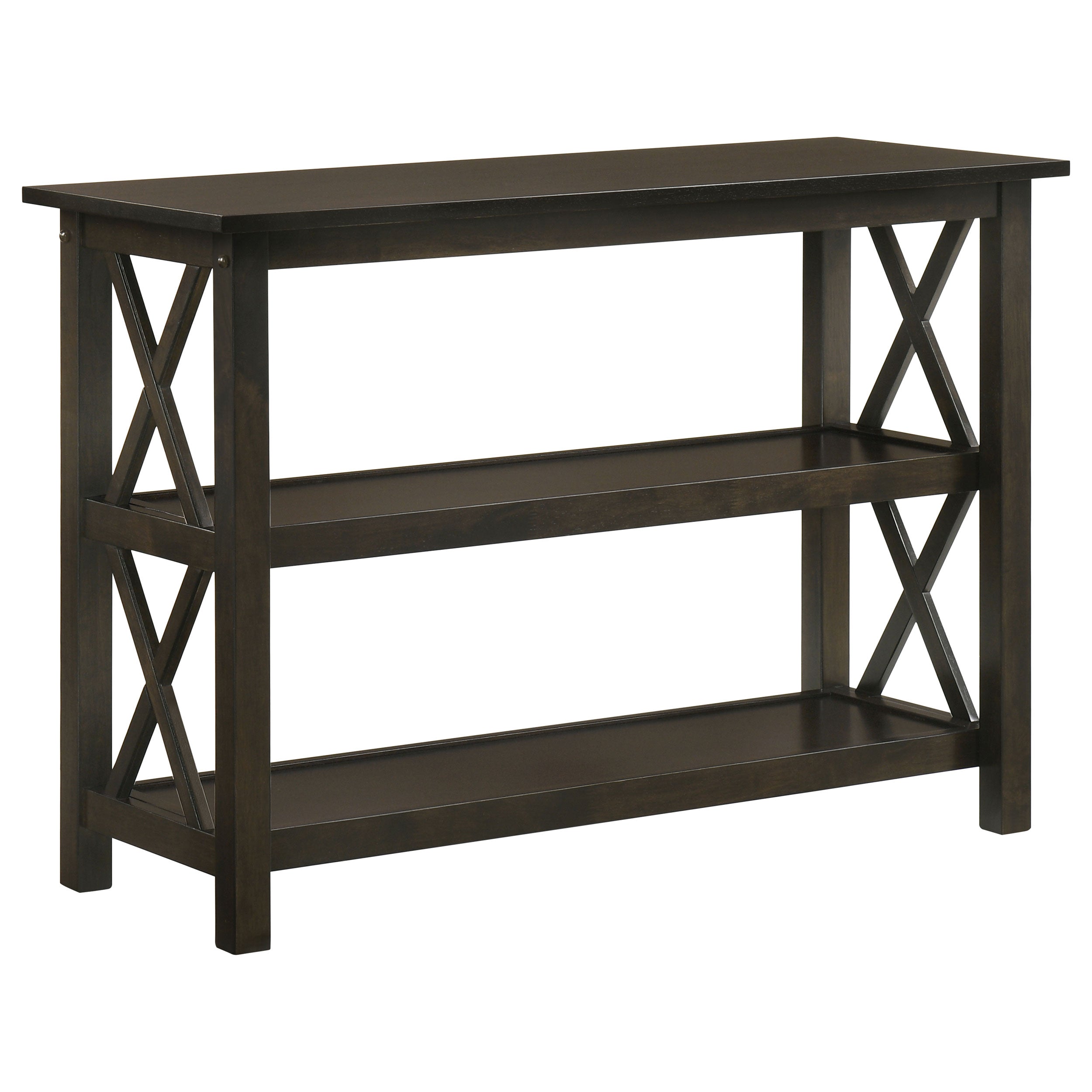 Rachelle 2-shelf Wood Entryway Console Table Deep Merlot — view 1