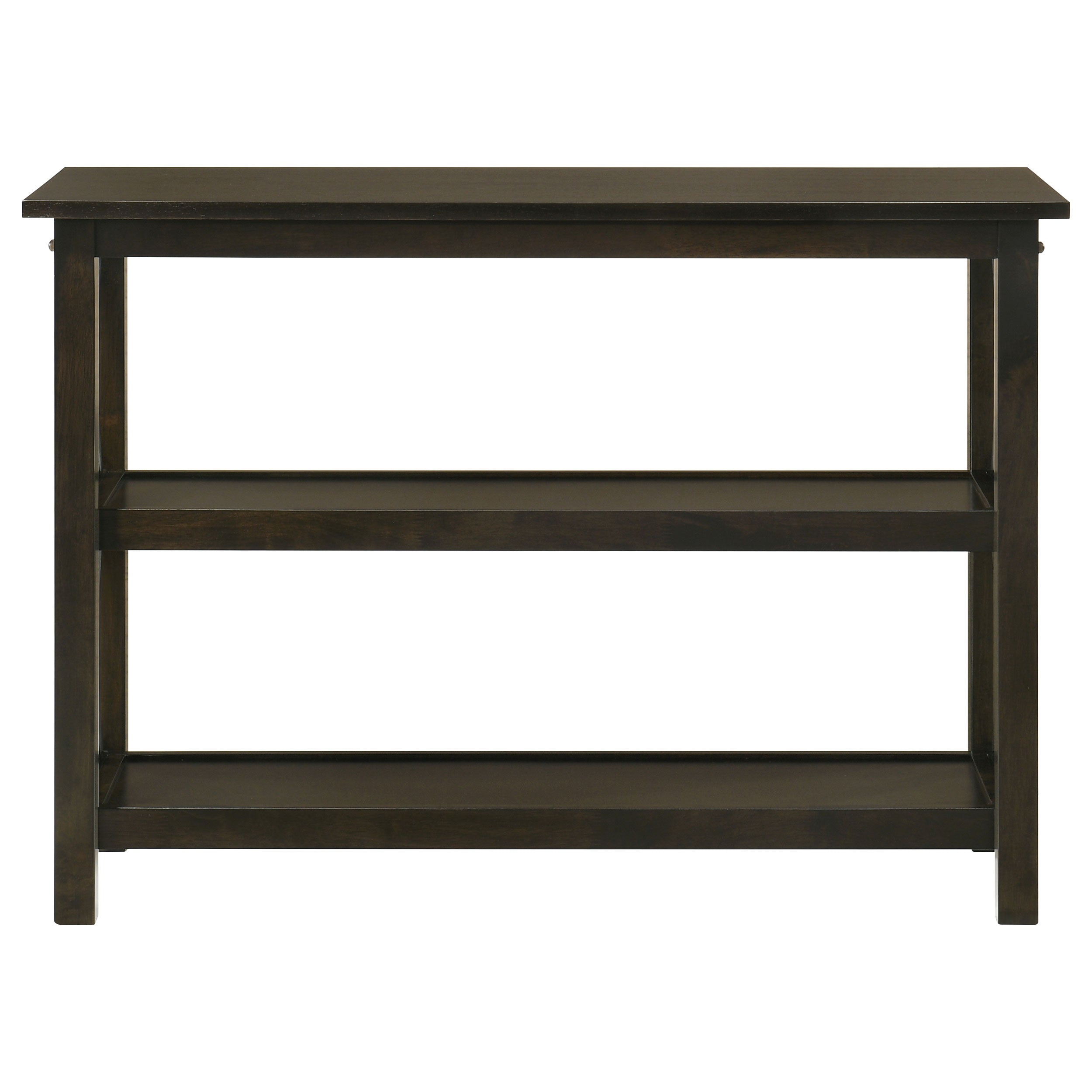 Rachelle 2-shelf Wood Entryway Console Table Deep Merlot — view 3